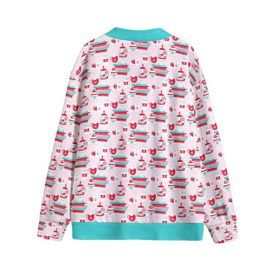 Pretty Peppermint Books Button Up Cardigan Jacket, Blue