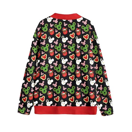 Christmas Mickey Snacks Button Up Cardigan Jacket