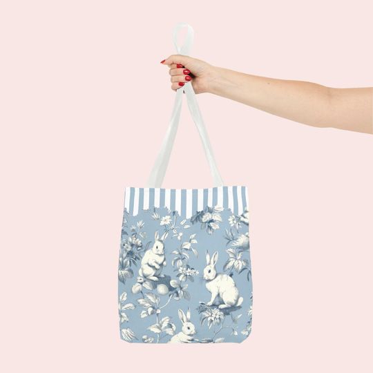 Toile Bunnies Tote Bag