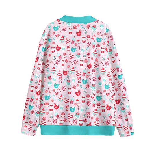 Pretty Peppermint Sweets Button Up Cardigan Jacket, Blue