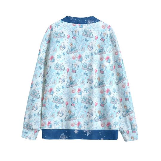 Kawaii Elsa Light Blue Button Up Cardigan Jacket
