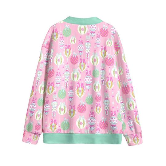 Winter Fairytale Ornaments Button Up Cardigan Jacket