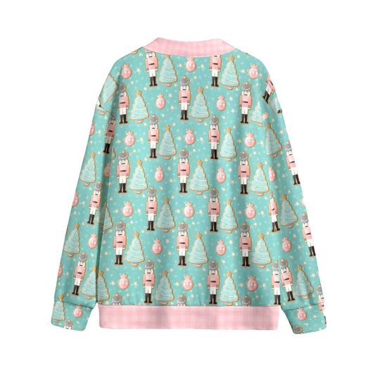 Nutcracker Gingerbread Cookies B Button Up Cardigan Jacket