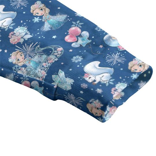 Kawaii Elsa Dark Blue Button Up Cardigan Jacket