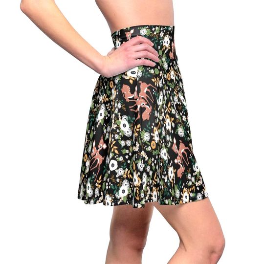 Winter Bambi and Friends Skater Skirt