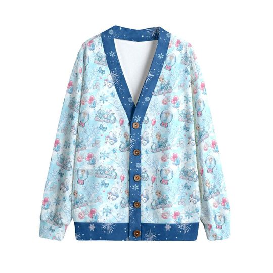 Kawaii Elsa Light Blue Button Up Cardigan Jacket