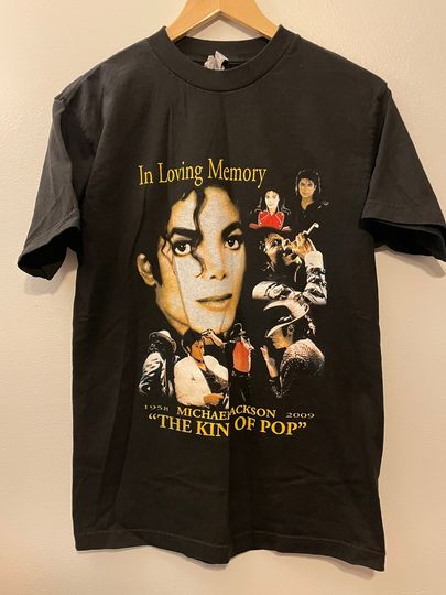 Vintage Michael Jackson Tribute Memorial T-shirt, The King Of Pop Glove T-shirt