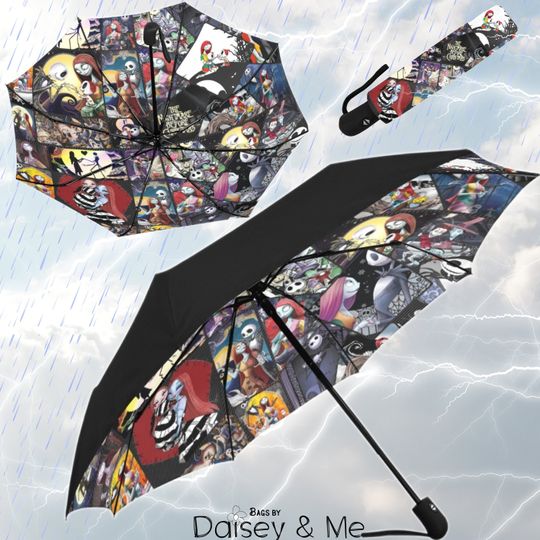 Sally and Jack Halloween Umbrella