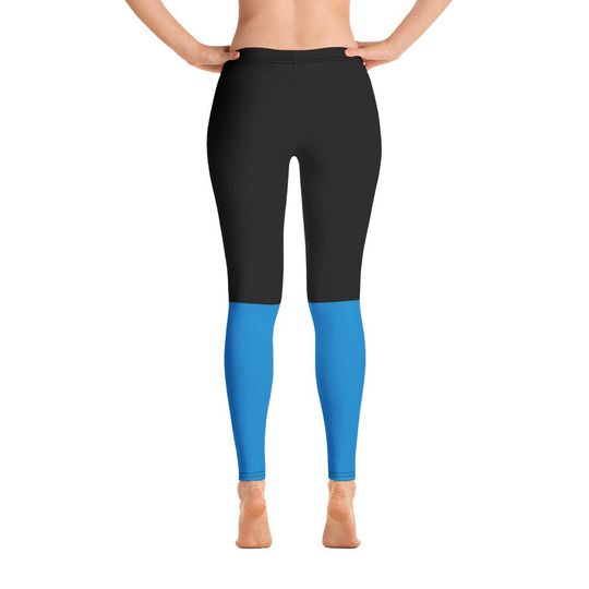 Carolina Panthers Colored Football Leggings