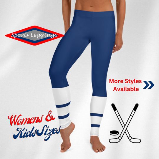 Toronto Maple Leafs Colored Hockey Team Leggings