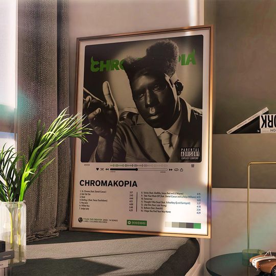 CHROMAKOPIA Poster  Album Cover Art  Tracklist Music Print for Studio or Fan Wall Decor