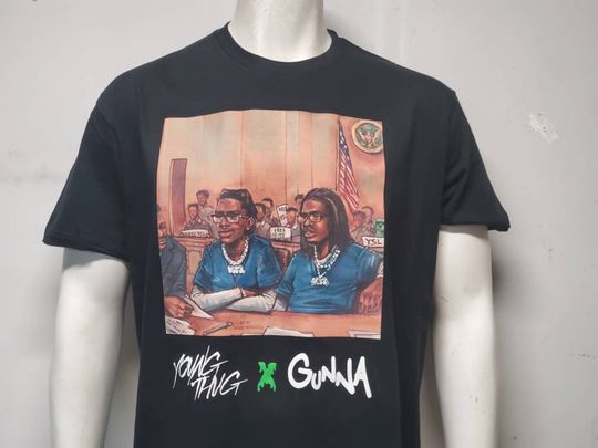 Free Young Thug x Gunna in Court T shirt
