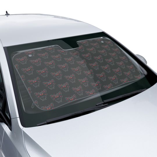 Black and Red Mothman Car Sun Shade by WOTW Printables