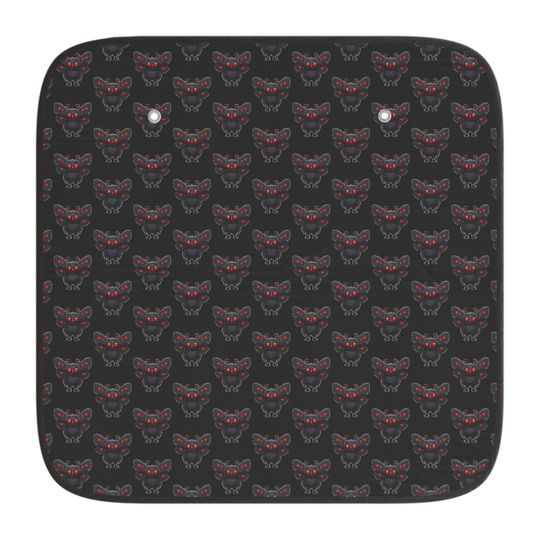 Black and Red Mothman Car Sun Shade by WOTW Printables