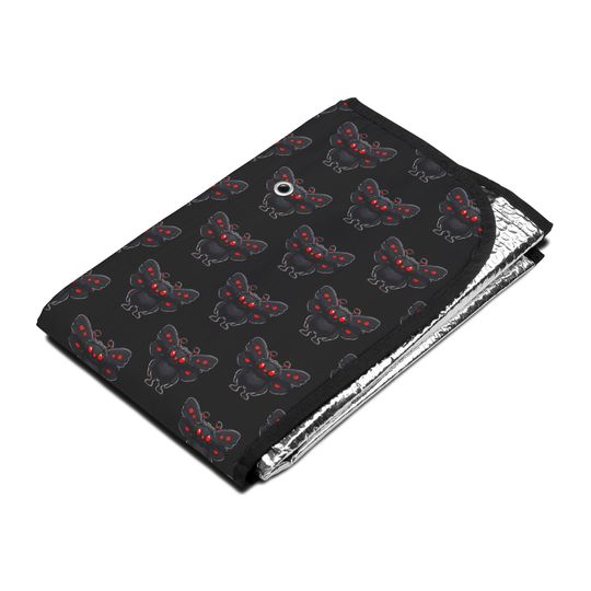 Black and Red Mothman Car Sun Shade by WOTW Printables