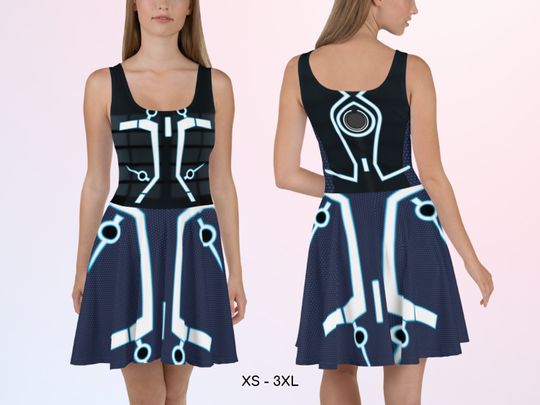 Tron Legacy Skater Halloween Costume Cosplay Outfit Running Costume Birthday Gift For Her Theme Party