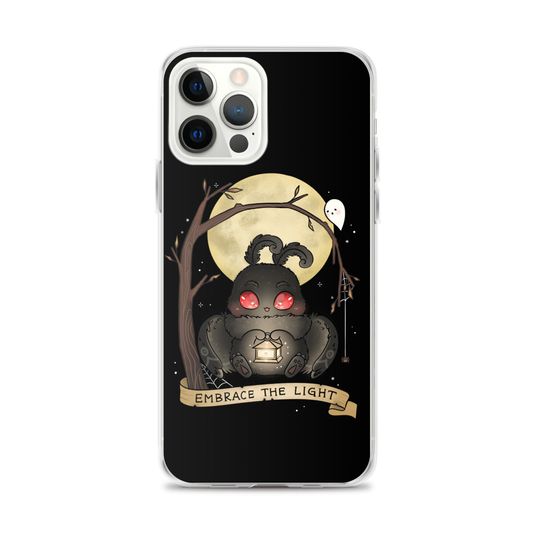 Embrace The Light iPhone Case Baby Mothman Phone Case 15 Pro Max 14 13 12 11 SE X XR XS Max Plus mini Cryptid Spooky Cute Halloween Gifts