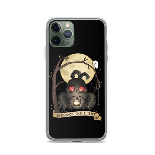 Embrace The Light iPhone Case Baby Mothman Phone Case 15 Pro Max 14 13 12 11 SE X XR XS Max Plus mini Cryptid Spooky Cute Halloween Gifts