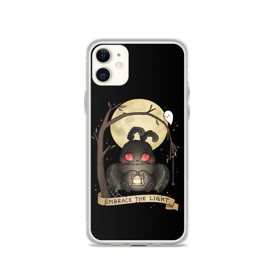 Embrace The Light iPhone Case Baby Mothman Phone Case 15 Pro Max 14 13 12 11 SE X XR XS Max Plus mini Cryptid Spooky Cute Halloween Gifts