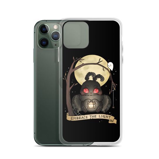 Embrace The Light iPhone Case Baby Mothman Phone Case 15 Pro Max 14 13 12 11 SE X XR XS Max Plus mini Cryptid Spooky Cute Halloween Gifts