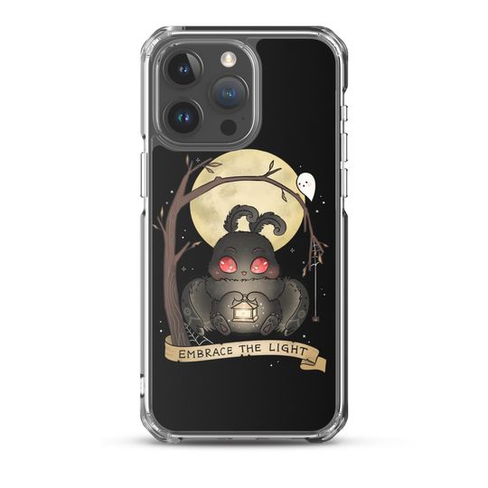 Embrace The Light iPhone Case Baby Mothman Phone Case 15 Pro Max 14 13 12 11 SE X XR XS Max Plus mini Cryptid Spooky Cute Halloween Gifts