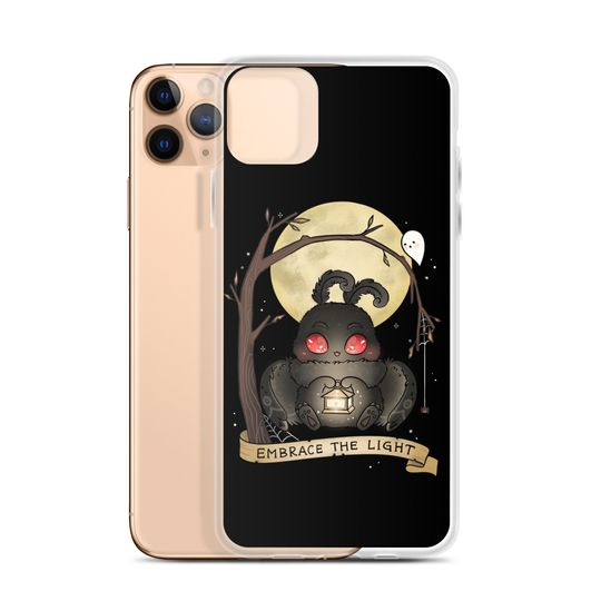 Embrace The Light iPhone Case Baby Mothman Phone Case 15 Pro Max 14 13 12 11 SE X XR XS Max Plus mini Cryptid Spooky Cute Halloween Gifts