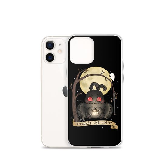 Embrace The Light iPhone Case Baby Mothman Phone Case 15 Pro Max 14 13 12 11 SE X XR XS Max Plus mini Cryptid Spooky Cute Halloween Gifts