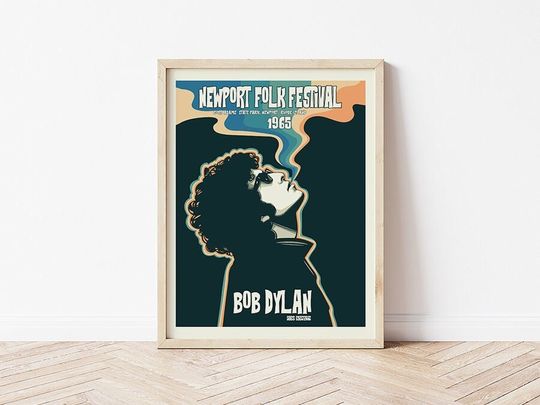 Newport Folk Festival Gig Poster 1965 - Bob Dylan - Music Poster
