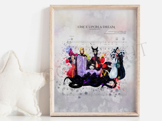 Villains Disney Villains Music Sheet Villains Disney Princess Poster