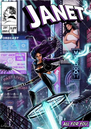 Janet Jackson Poster- All For You Comic Poster
