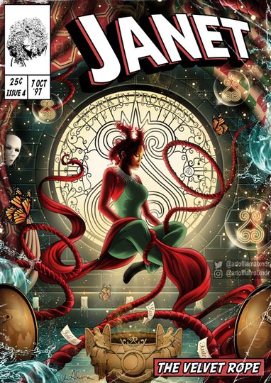 Janet Jackson Poster- The Velvet Rope Comic Poster