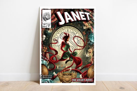 Janet Jackson Poster- The Velvet Rope Comic Poster