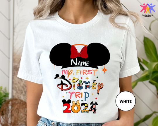 Personalized My First Disney Trip Mickey And Friends Disney T-Shirt, Disney Family Matching T-Shirt