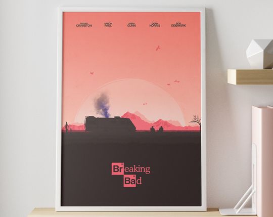 Breaking Bad poster | Cooking at sunset Minimalist TV show wall art print
