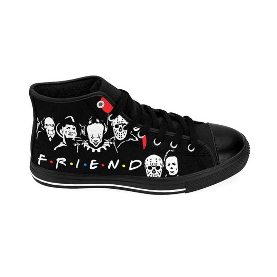 Halloween Spooky High Top Sneakers - Friends Horror Movie Theme