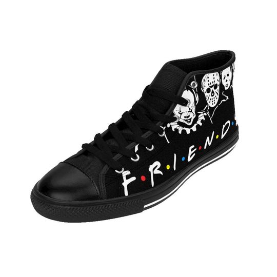 Halloween Spooky High Top Sneakers - Friends Horror Movie Theme