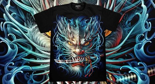 Dragon T-shirt 3D , GLOW IN DARK