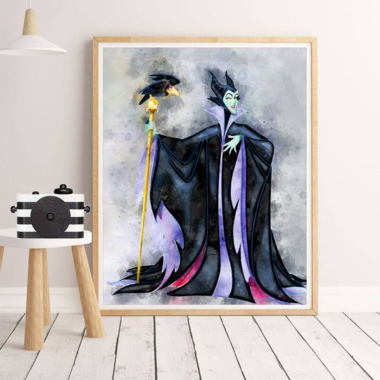 Maleficent print Disney Villains print Sleeping Beauty Poster