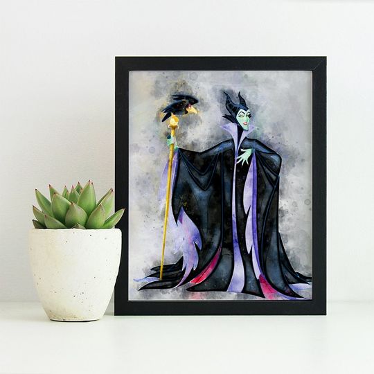 Maleficent print Disney Villains print Sleeping Beauty Poster