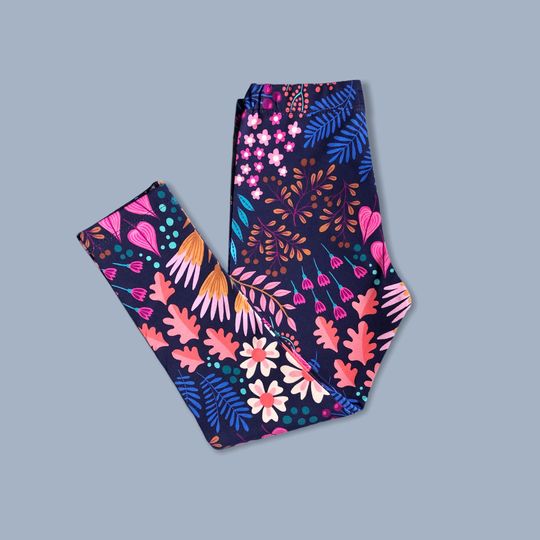 Leggings Blue Flowers