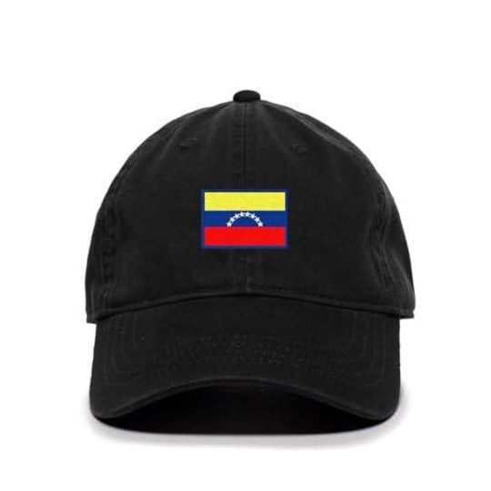 Venezuela Flag Embroidered Washed Denim Baseball Cap Adjustable  Dad Hat