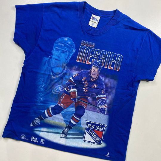 90s Mark Messier Rangers T-shirt Mens Large