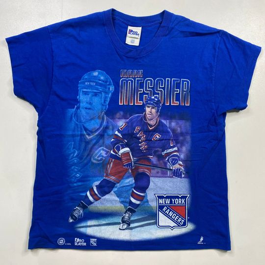 90s Mark Messier Rangers T-shirt Mens Large
