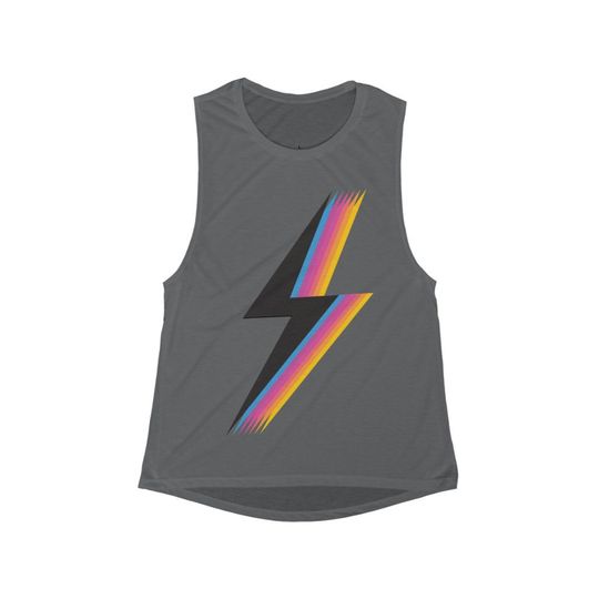 Lightning Bolt Tank, Retro Graphic Tank