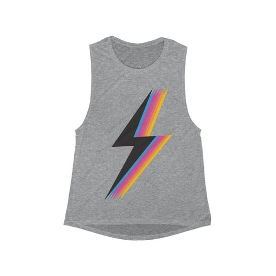 Lightning Bolt Tank, Retro Graphic Tank