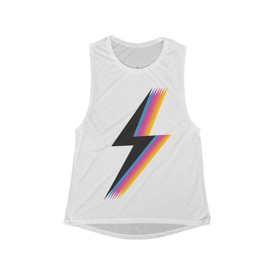 Lightning Bolt Tank, Retro Graphic Tank