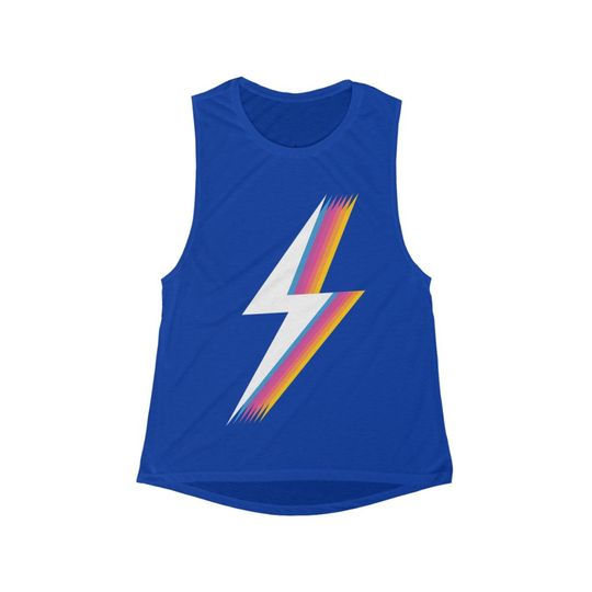 Lightning Bolt Tank, Retro Graphic Tank