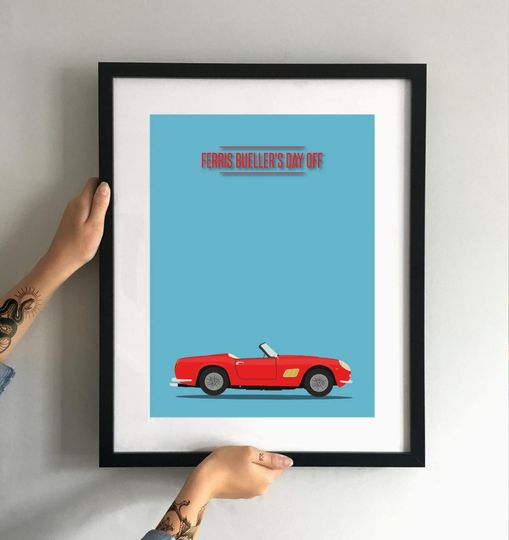 ferris buellers day off minimalist movie poster minimal