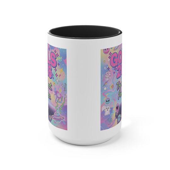Cute Ceramic Mug II - 2026 Goals: Try My Best, Panic Less