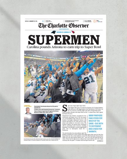 2016 Carolina Panthers 'SUPERMEN' NFC Championship - Super Bowl Journey